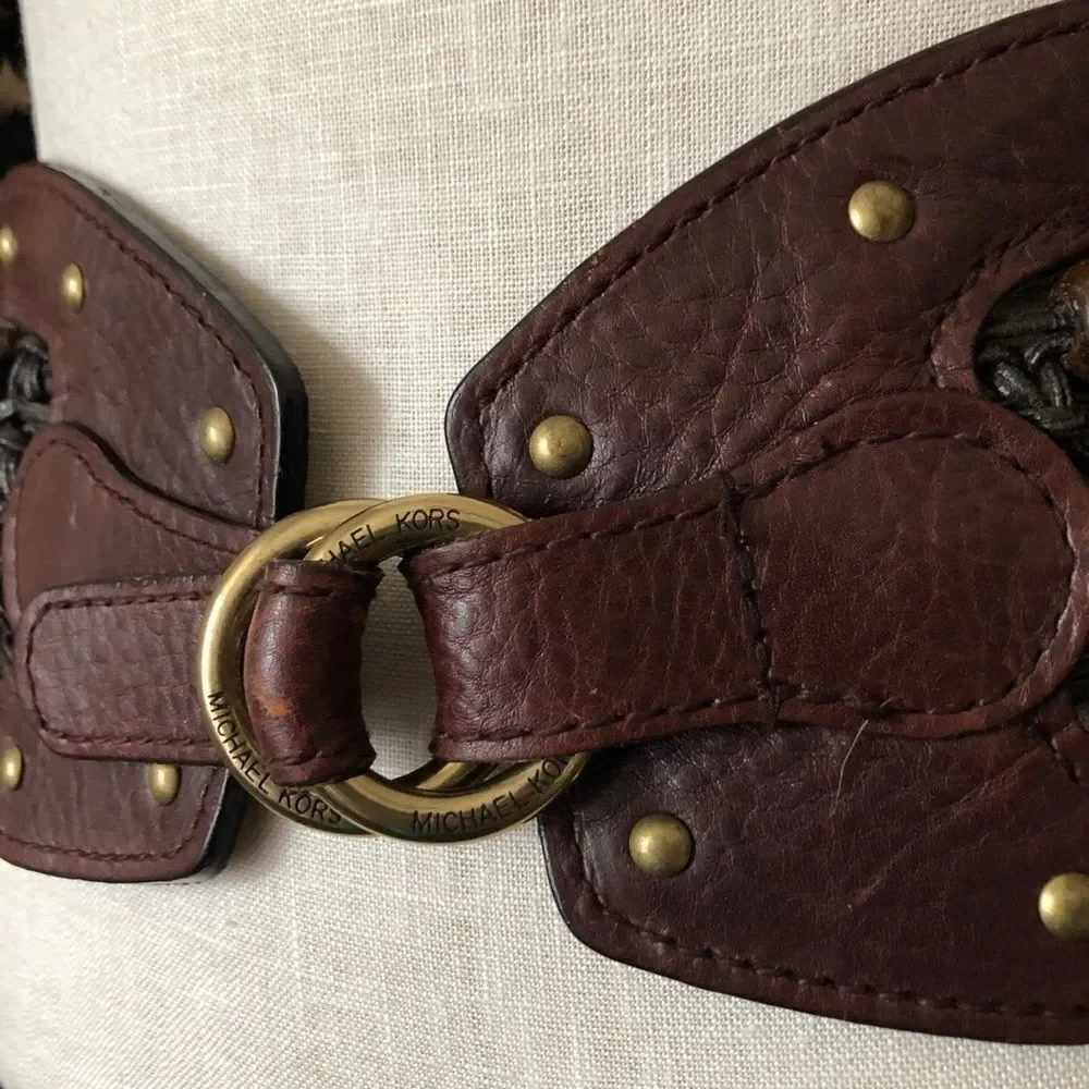 Michael Kors western beaded waist belt M/L
